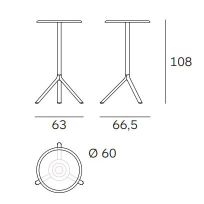 Miura table haute